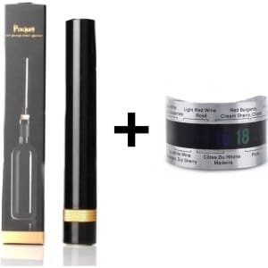 KimDo - Wijn accessoires cadeau - Goud kurkentrekker - Wijn thermometer - Wijnopener - RVS - luchtdruk kurkentrekker - flesopener - keuken accessoires - cadeautip - gadgets cadeau