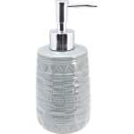 Luxury houseware Zeeppompje/dispenser - grijs - keramiek - 21 cm - toilet/keuken accessoires