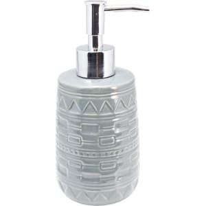 Luxury houseware Zeeppompje/dispenser - grijs - keramiek - 21 cm - toilet/keuken accessoires