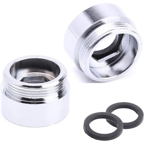 Metalen kraanadapter voor keukenkraan met F20 tot M22 aansluiting - 2 stuks. Ideale accessoire voor flexibel gebruik in de keuken. Maak eenvoudig verbinding met diverse kranen.