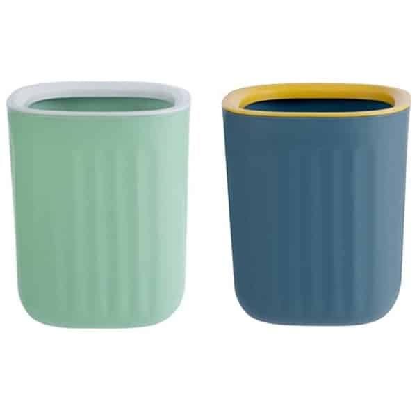 Mini Prullenbak Set - 2 Stuks Plastic 15 x 125 cm - Kantoor & Keuken - Thuis & Woonkamer Decor - Slaapkamer Accessoire