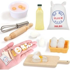 Miniatuur kabouter accessoires - poppenhuis keuken decoratie - 6 stuks - multicolor