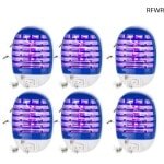 RFWR® Elektrische Muggenlamp - 6 Stuks - Veilig Voor Binnen, Keuken, Slaapkamer en Kantoor