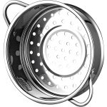 Roestvrijstalen groentestoommand 20 cm - Hittebestendige handgrepen - Voedselkwaliteit 304 roestvrij staal - Stoomboot-inzetstuk - Stoompan met toevoeging van zoekwoorden zoals koken en keuken accessoires