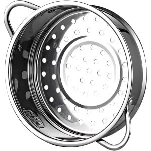Roestvrijstalen groentestoommand 20 cm - Hittebestendige handgrepen - Voedselkwaliteit 304 roestvrij staal - Stoomboot-inzetstuk - Stoompan met toevoeging van zoekwoorden zoals koken en keuken accessoires