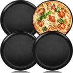 Roestvrijstalen pizzaplaat set van 4 - 30 cm diameter - bakplaat voor oven - keuken accessoires