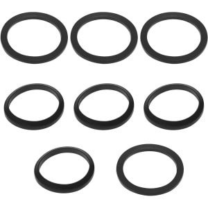 Rubber afdichtingen voor gootsteenafvoer - set van 8 stuks - zwart - geschikt voor 1/4 inch gootsteenafvoer - 38x31x2.5mm & 36x32x4.5mm - afdichtingsringen voor gootsteen - keuken accessoires