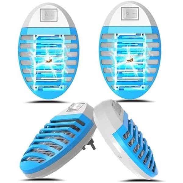 SNQ Muggenlamp - 4 stuks elektrische insectenverdelger - Plug-in insectenverdelger - Muggenval - voor vliegen, muggen, motten, keuken, slaapkamer, binnen