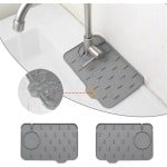 Siliconen kraanmat - Afvoerpad - Eco-vriendelijke Siliconen Kraan Afdruipmat - Siliconen Mat voor Kraan - Keuken Accessoires-Gootsteenmat - Afvoerpad en Moderne Grijs Design