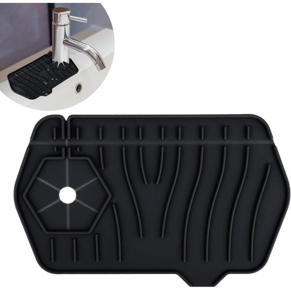 Siliconen kraanmat - Afvoerpad - Gootsteenmat - Siliconen mat - Afvoerpad - Gootsteenmat - Accessoires voor aanrecht - Siliconen Mat voor Kraan - Keuken Accessoires