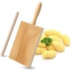 TRANKIELO® - Gnocchi Plank en Ravioli Rollende Pin - Houten Gnocchi Pasta Maken Gereedschap - Authentieke Italiaanse Keuken Accessoires