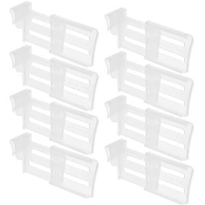 TRANKIELO® - Verstelbare Koelkast Scheidingen | Keuken Organisatie Accessoires | Set van 8 | Flexibel & Veilig PP Materiaal | Transparant Design