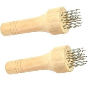 Titel: Roestvrijstalen Vlees Tenderizer met Naalden voor Mals Vlees - Set van 2 Stuks - Keuken Accessoires voor Kip en Voedselverwerking