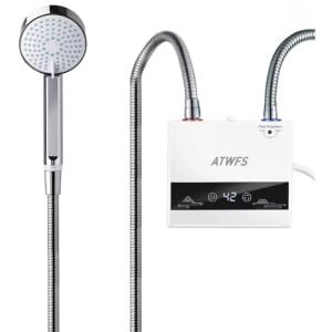 WNHB® Elektrische Doorstroomboiler met Douchekop - Instant Waterverwarmer voor Douche en Keuken - Automatische Thermostaat - Compact en Energiezuinig