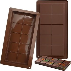 Zeynomax - 2-delige Silicone Chocoladevorm Rechthoekige Vorm voor Chocolade Snoepjes Tafel - Keuken Bak accessoires