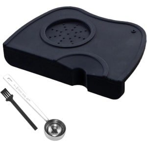 Zeynomax - Koffie Tamper Mat voor Barista Thuisgebruik - Espressokopmat - Koffiepad Pers - Keuken Accessoire - Zwart (175 x 125 x 0.6 cm)