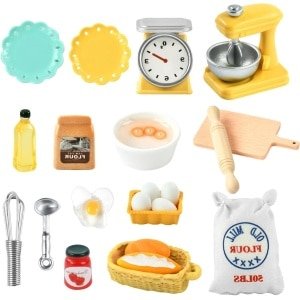 Zeynomax - Mini Keuken Accessoires Set voor Poppenhuis Decoratie 1/12 - Bakken en Keuken Decoratie