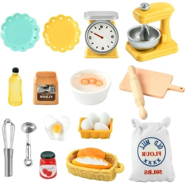 Zeynomax - Mini Keuken Accessoires Set voor Poppenhuis Decoratie 1/12 - Bakken en Keuken Decoratie