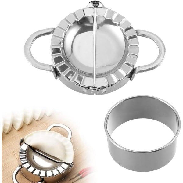 Zeynomax - Ravioli vorm set van 2 stuks inclusief stalen dumplingmakers | Keuken accessoire voor Chinese dumplings en pierogi | Handige vormen voor ravioli met de Household Kitchen.