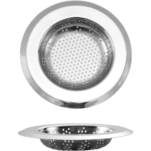 Zeynomax - Roestvrijstalen Afvoerfilters 2 stuks - Keukenspoelbak Accessoire voor Afdruiprek - Doucheafvoer en Snelafvoer - Gootsteen Filter met Ca-filter - Handig in de Keuken