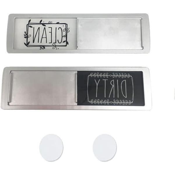 Zeynomax - Universeel vaatwasser teken met magneet - Schoon/Vuil - Inclusief 2 dubbelzijdige stickers - Voor niet-magnetische vaatwassers - Geschikt voor Wasserij - Y58-1 - Handig keuken accessoire