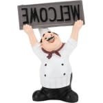 Zeynomax - Welkomstbord Chef Sculptuur Decoratie voor Keuken en Bakkerij - Koksfiguur Frankrijk - Restaurant Ornament - Cafe en Bar Accessoire