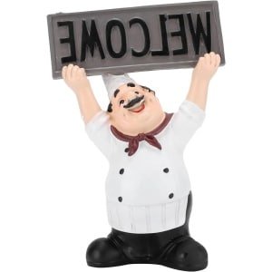Zeynomax - Welkomstbord Chef Sculptuur Decoratie voor Keuken en Bakkerij - Koksfiguur Frankrijk - Restaurant Ornament - Cafe en Bar Accessoire