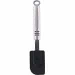 Zwarte siliconen pannenlikker/spatel 24 cm - Keuken benodigdheden/accessoires - Cakebeslag spatel