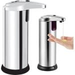 automatische zeepdispenser - RVS zeep dispenser - handsfree - inclusief batterijen - no touch - sensor - handgel - elektrische zeeppomp - zeep pomp - design - touchless - infrarood - hygiënisch - desinfecterende - keuken - badkamer - toilet - corona