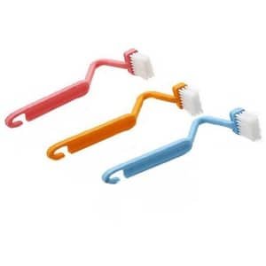 erioctry 3 x Multifunctionele Hoekborstel, Toiletborstel, S-vormige Gebogen Handvat, Huishoudelijke Accessoires, Wasborstel, Schrobber voor Huis en Keuken
