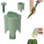 2 in 1 Peper Pitter - Paprika Snijder - Keuken Accessoire voor Thuis en Kamperen - Groente Snijgereedschap