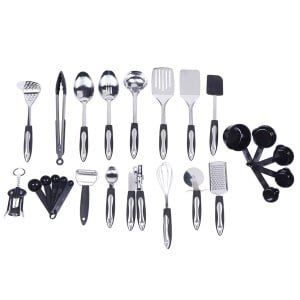 25-delig Roestvrij Stalen Keukengerei Set - Antiaanbaklaag - Gadgets Accessoires - Lepels Draaiers Spatel Pollepelset