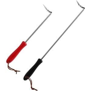 2Pcs Food Flipper - Turner Hooks - BBQ Food Flipper - Stainless Steel Meat Hook - Keuken Koken Accessoires - Grillen Griddle