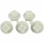 Accessoires Tungsten Zwart Stopverf Wit Plastic - 5 Stuks Thuis Keuken Vleesmolen Onderdelen - Plastic Gear Mouw Fit Voor Gebruik