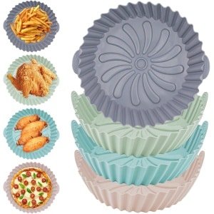 Air Fryer Silicone Moulds - 4 Pieces - Reusable Silicone Insert - Baking Paper Replacement - Keuken Accessoires