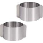 Allecto plus - 2 stuks verstelbare mousse ringen 6-10 cm voor taartvormen en cake - Keuken accessoires
