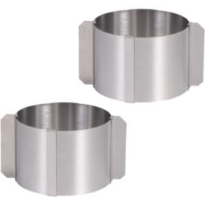 Allecto plus - 2 stuks verstelbare mousse ringen 6-10 cm voor taartvormen en cake - Keuken accessoires