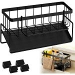 Allecto plus - Organizer Keukengerei - RVS Spoelbak Houder en Spons Houder - Keuken Accessoires en Opbergrek