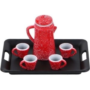 Allecto plus - Poppenhuis accessoires: vintage koffieservies miniatuur porselein 1/12 - Kerstmis en keuken woonkamer.