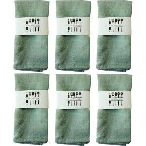 Allecto plus - Set van 6 Linnen Servetten - Duurzaam en Hoogwaardig - 40 x 40 cm - Wasbaar - Keuken en Tafel Accessoires voor Diner, Café en Restaurant.