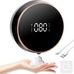 Automatische zeepdispenser 3 niveaus Verstelbare 300ML Wandgemonteerde zeepdispenser Elektrische schuimzeepdispenser voor badkamer, keuken, kantoor en school (zwart)