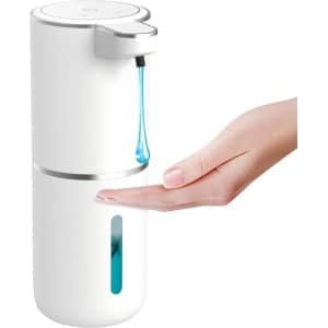 Automatische zeepdispenser wandmontage 380ml - contactloze elektrische zeepdispenser - 4 niveaus verstelbaar - wit - keuken badkamer - vloeistof