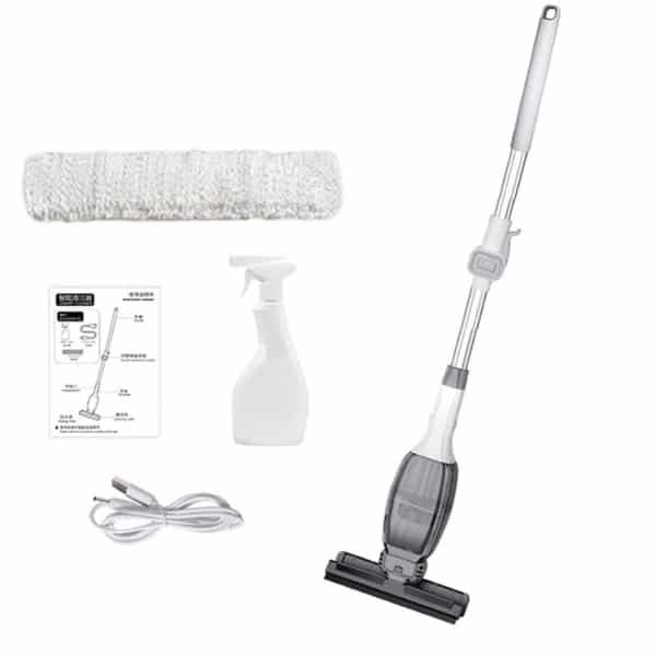 CHIWIN Elektrische Ramenreiniger - Draadloos Raamwisser met Telescoopsteel - 2-in-1 Schrobber & Trekker - Voor Hoge Ramen, Badkamer, Auto & Keuken