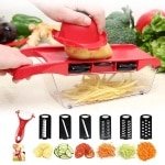 CommerceDeals - Alles-in-1 Mandoline - RVS Keukensnijder met Accessoires - Snijden, Rasp & Pers in Één - Snijmachine - Rasp - Persen - Mandolines - Keuken snijder met accessoire