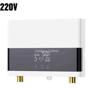 Elektrische Doorstroomverwarmer - Boiler - Wandmontage - Badkamer & Keuken - Instant Warm Water - 220V - 6000W - Met LCD Temperatuurdisplay & Afstandsbediening - Compact - Veilig - Energiezuinig - Wit