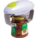 Elektrische Opener - Gladde Rand - Draagbaar - Handsfree - Batterij Bediend - Artritis - Keuken Gadget - Flesopeners - Automatisch Openen - Senioren - Wit