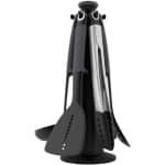 Elevate Keukengerei En Keuken Gadgets Set 6 Stuks Met Roterende Houder Ergonomische Siliconen Handgrepen Anti-Aanbak Kop Grijs