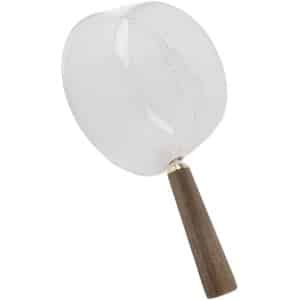 Glazen Melkpot Houten Handvat V-vormige Uitloop Noedels Steelpan Keuken Kookgerei Accessoire (600ml)