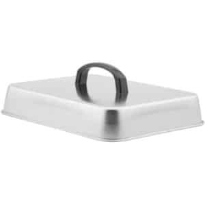 Grill Cheese Melt Dome, Roestvrij Staal Basting Cover, Hittebestendig Handvat, Rechthoekig Koken Deksel, Griddle Bbq Accessoires voor Outdoor, Barbecue, Keuken, 11,02 x 8,66 x 3,94 inch