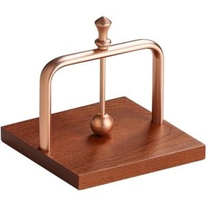 Houten servethouder - aluminiumlegering servethouder met houten basis - voor keuken en eettafel - woondecoratie en accessoires